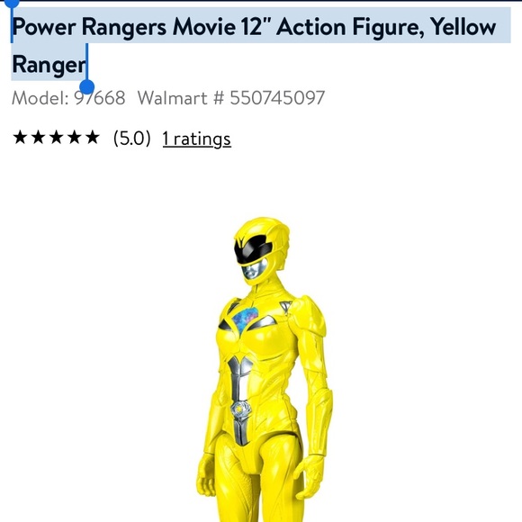 Yellow Power Ranger - Picture 5 of 8